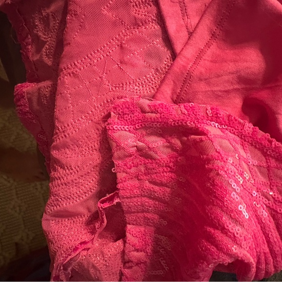 Windsor Hot Pink Sequin Strapless Dress - Picture 9 of 9